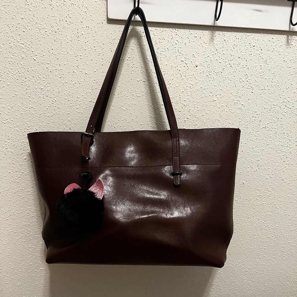 Large Burgundy Tote bag Purse
